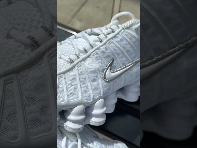 Nike Shox TL “White Metallic Silver Max Orange” #nike #nikeshox #nikeshoxtl #footwear #gbny #gbnyapp