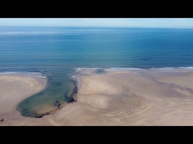 Holy Island Causeway, so how far does the tide go out.