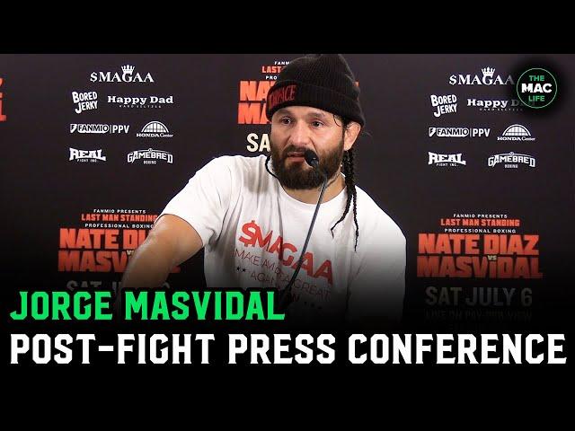 Jorge Masvidal on Nate Diaz loss: “8 rounds to 2 is f*****g nuts” | Post Fight Press Conference.