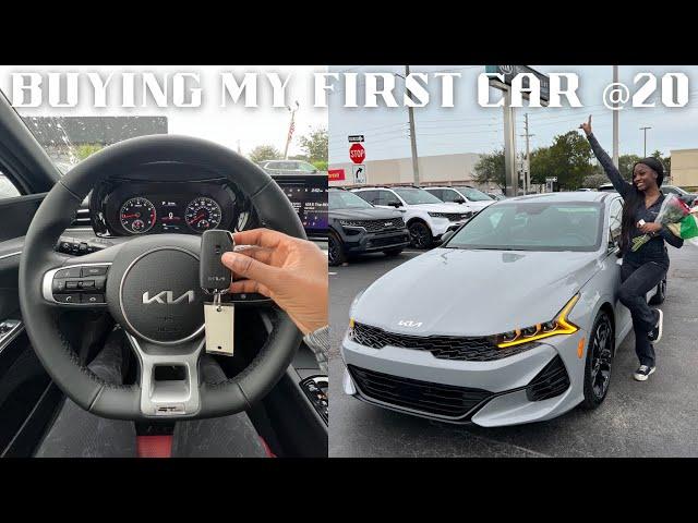 VLOG | I BOUGHT MY FIRST CAR AT 20! 2024 KIA K5 GTLINE | car tour + buying process