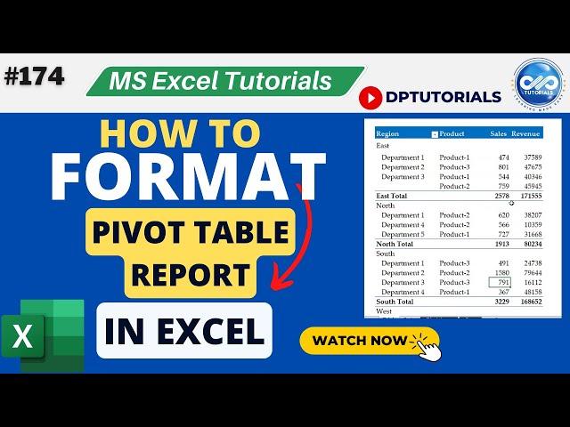 Best Way To Format A Pivot Table Report In Excel