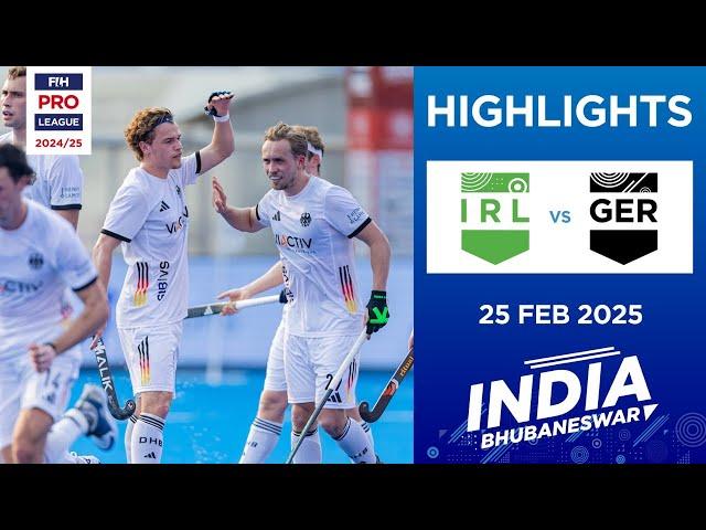 FIH Hockey Pro League 2024-25 Highlights: Ireland vs Germany (M) | Match 2