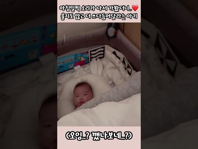 이렇게 순하디 순한 아기가 있을까요..깼는데 울지도 않고 ㅠㅠ오히려 더 쓰다듬어달라는 저 눈빛..!!둘째는 사랑입니다..