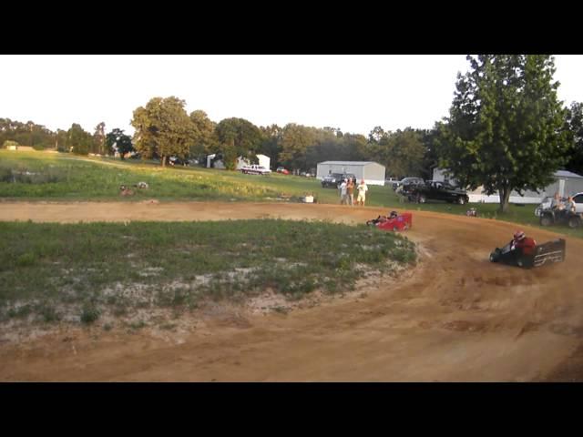 backyard high banked go kart racing