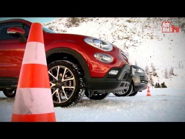 Wintertest Fiat 500X gegen Range Rover (2015)