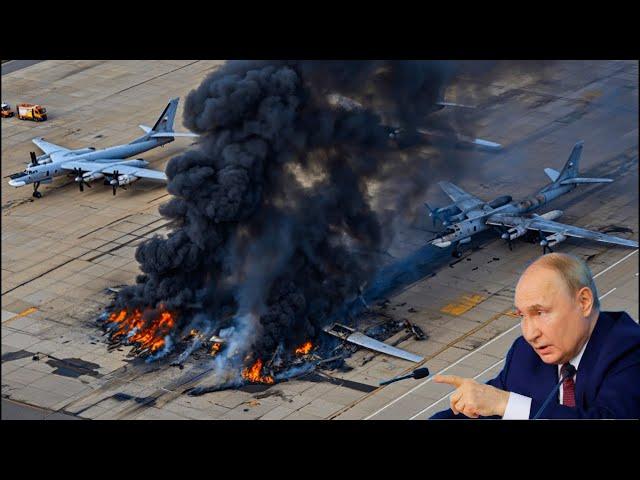 Ukrainian FPV Swarms Burn 4 RUSSIAN STRATEGIC AIR BASES and 41 TU-95s to the Ground