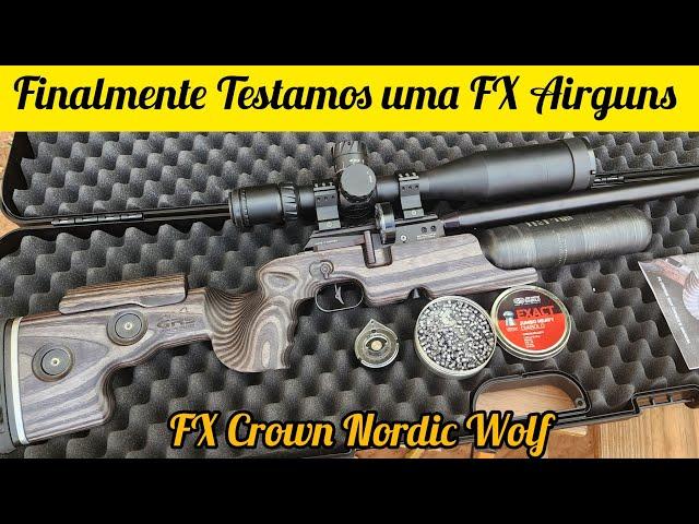 FX CROWN MKII NORDIC WOLF LAMINATE PRODUZIDA PELA FX AIRGUNS TESTE AGRUPAMENTO E CRONAGEM