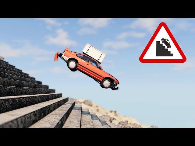 BeamNG Drive - Cars vs Stairs #17