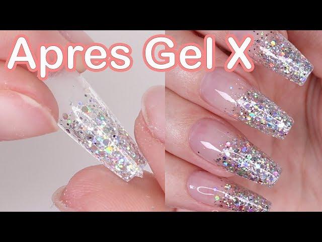 Apres Gel X incapsulated glitter nails | Red Iguana | April Ryan