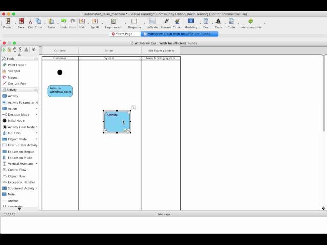 Tutorial: INFOST 340 Activity Diagram for Use Case Scenario - Visual Paradigm