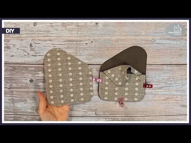 sewing gift idea !! How to make a cute double pocket card holder, coin purse