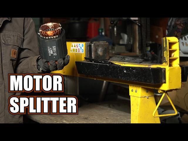 Using a Log Splitter For Scrapping Copper Motors!