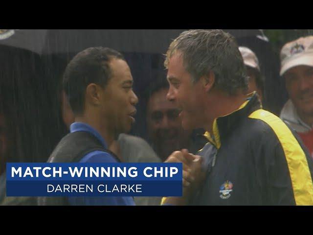 Darren Clarke DEFEATS Tiger Woods By Chipping In | 2006 Ryder Cup