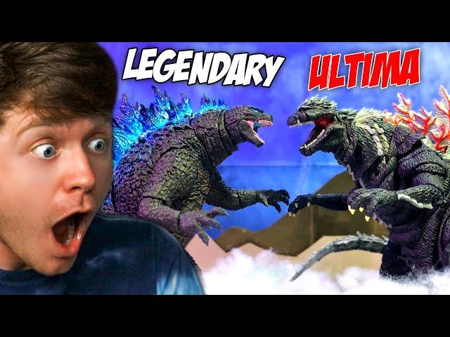 Reacting to LEGENDARY GODZILLA vs GODZILLA ULTIMA! (Stop Motion)