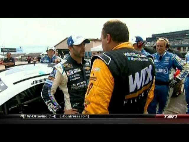 Jimmie Johnson Ryan Newman Argument After Pure Michigan 400