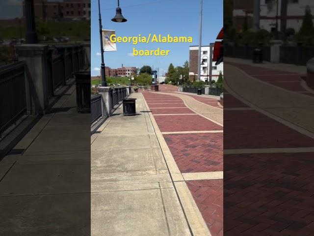 Standing on a bridge between Georgia and Alabama. #music #georgia #alabama #travel #columbusga