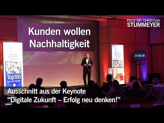 "Kunden wollen Nachhaltigkeit" - Top-Redner Prof. Stummeyer, Keynote auf dem Wissensforum Villach