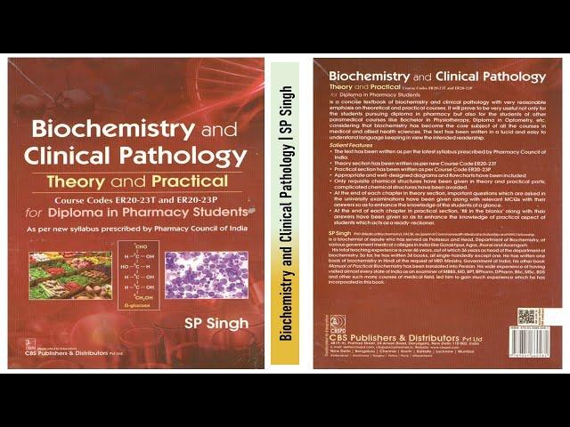 Biochemistry and Clinical Pathology by SP Singh | Diploma in Pharmacy Books | CBS Publishers