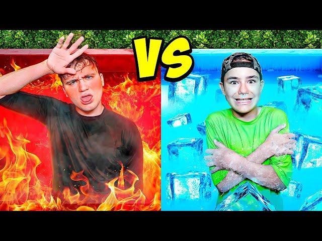 Chaude Vs Froide Piscine Challenge !