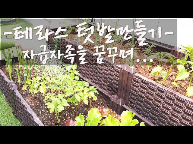 [vlog]테라스 텃밭만들기(자급자족을 꿈꾸며...)