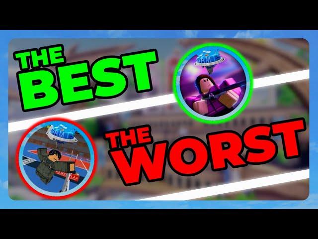 The BEST & WORST GAMES in THE GAMES! (Roblox)