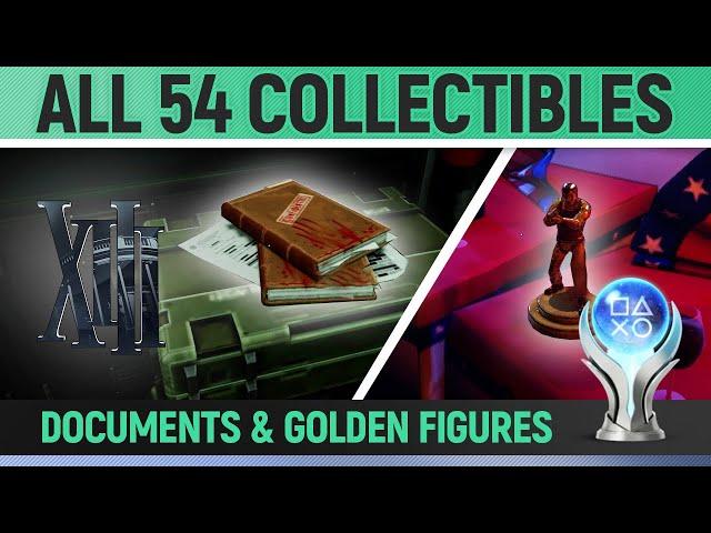 XIII - All 54 Collectibles Locations  - Documents & Golden Figures Collectibles Characters Weapons