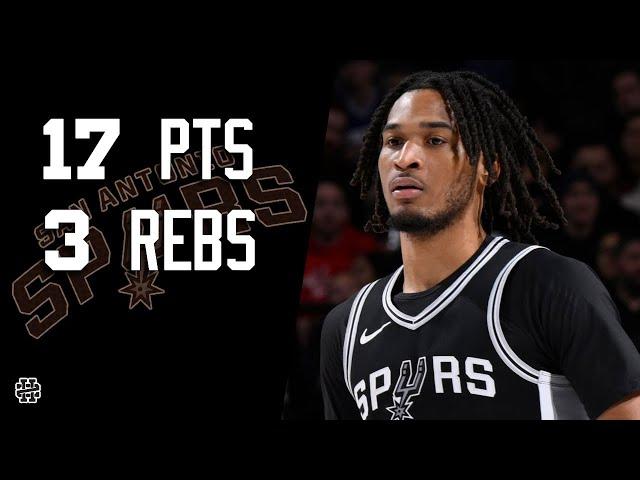 Stephon Castle 17 pts 3 rebs vs Sixers 24/25 season