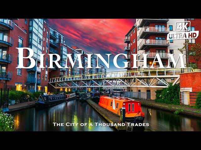 4K UHD Drone | BIRMINGHAM - Discover England Dynamic and Heritage Filled City - Travel Video 4K