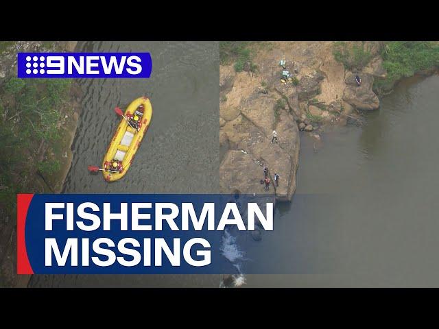 Search continues for fisherman missing in Sydney river | 9 News Australia