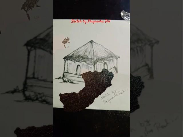 #Shorts #Drawing #Hut Art #Sketch by Priyanshu Pal ️ Subscribe please 