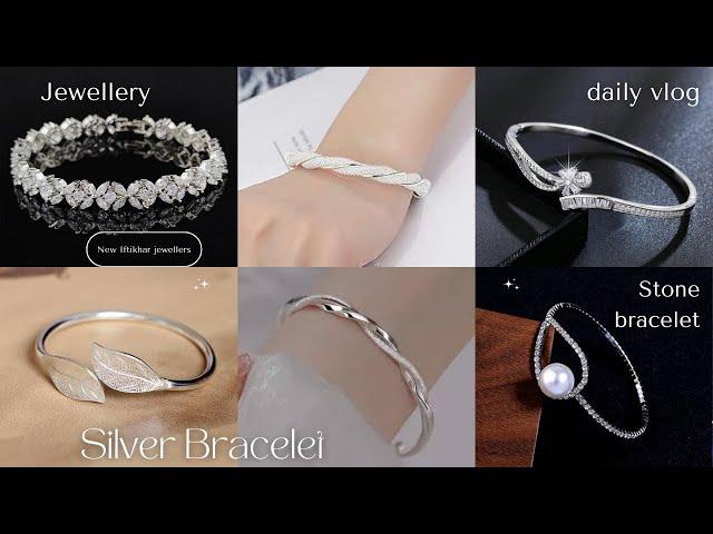 Latest silver bracelet design 2024//Bracelet design for women’s//Silver bracelet//#Silver_jewellery