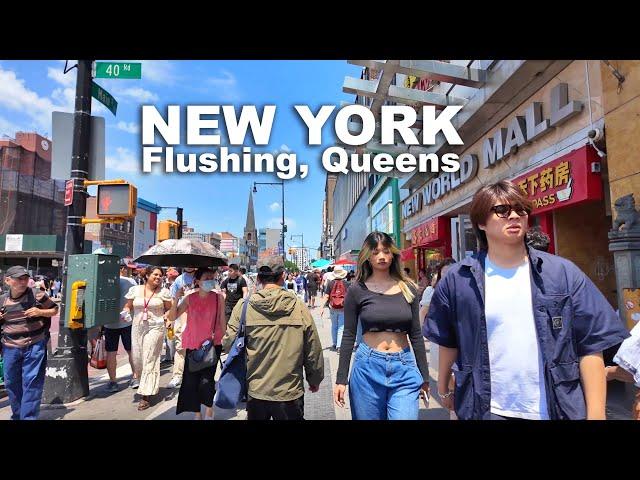 Flushing Queens Walking Tour June 2024 : New York City’s Largest Chinatown 4K NYC Walk