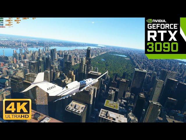 Microsoft Flight Simulator 2020 New York City 4K - RTX 3090 Ultra Graphics Gameplay