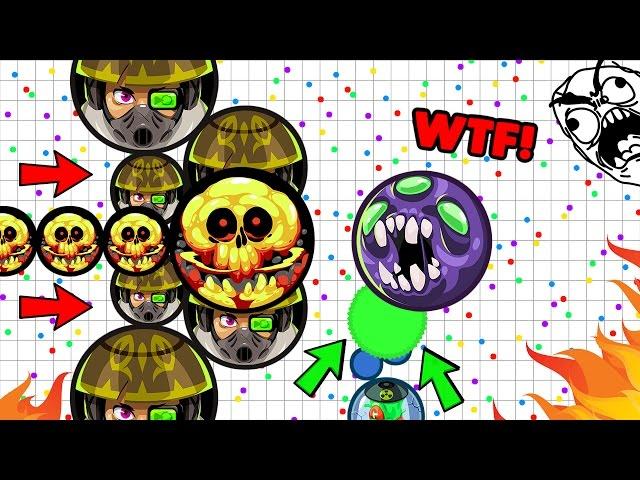 Agar.io - First "DOUBLE-CANNON-TRICKSPLIT'' - Best TRICK Moments