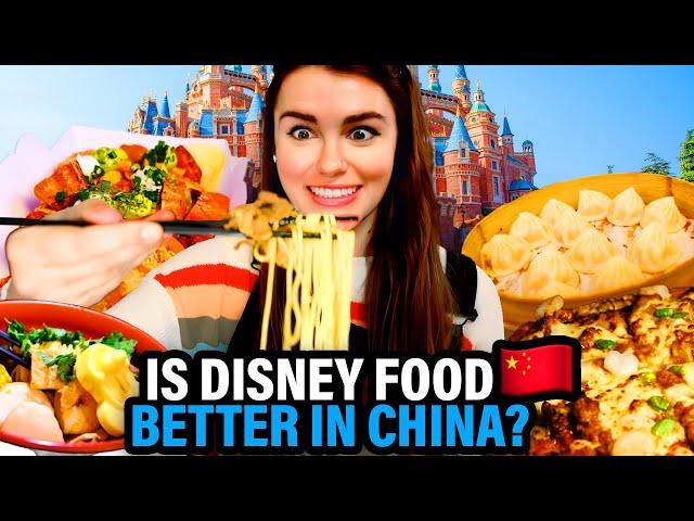 Everything I Ate at Disney in China! (Best theme park food of my life!!)