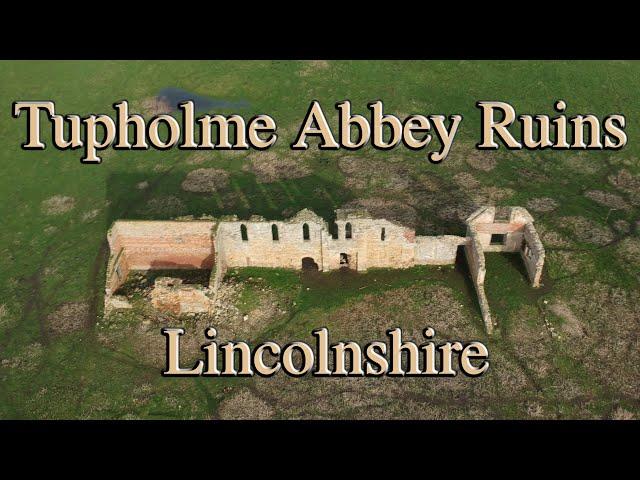 Drone footage of Tupholme Abbey Ruins, Lincolnshire. Aerial photography