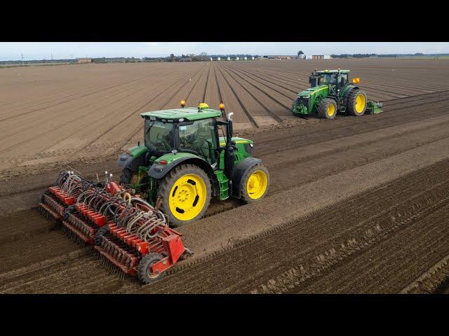 Planting Onions with John Deere 8270R & 6130R