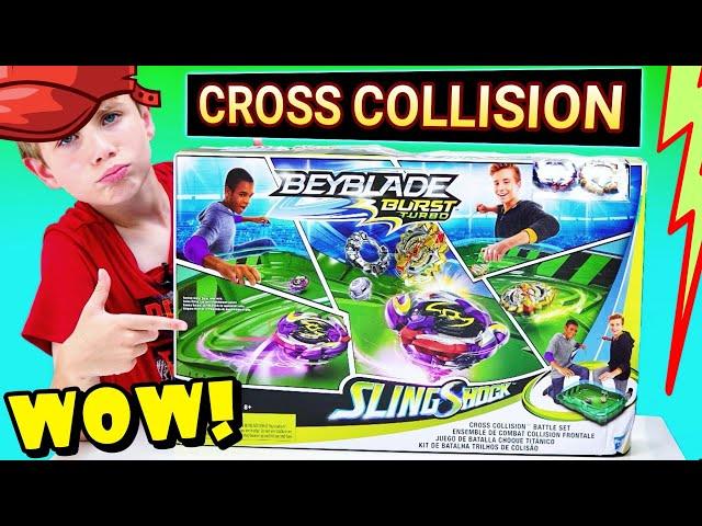 Hasbro Beyblade Burst CROSS COLLISION BATTLE SET Review & Unboxing! Turbo SlingShock