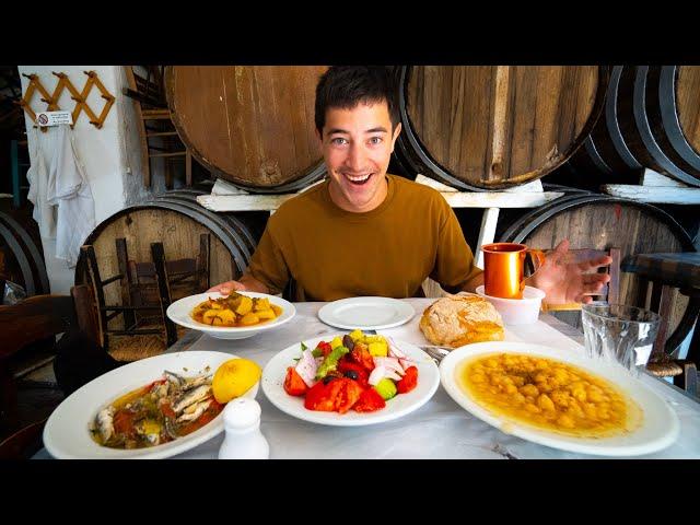 Secret Greek Taverna!! ATHENS CENTRAL MARKET Street Food Tour - Seafood + AMAZING Pork Chops!!