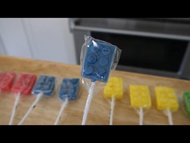 REVIEW Brick Building Block Party Suckers -12 Pack Lollipops