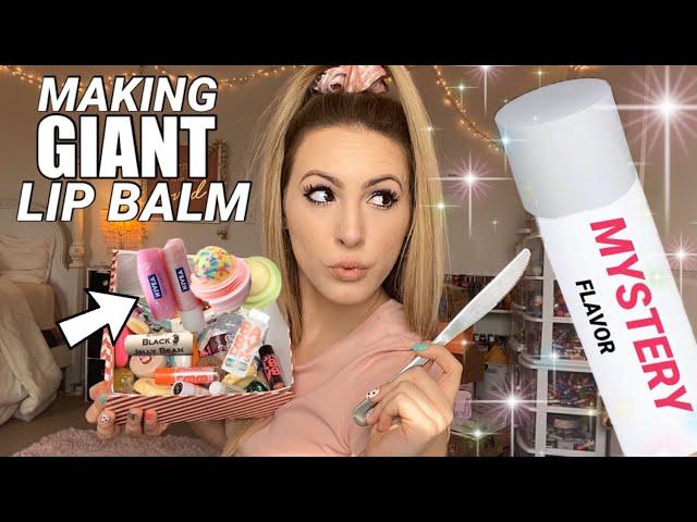 Making 1 GIANT LIP BALM by melting old ones! 