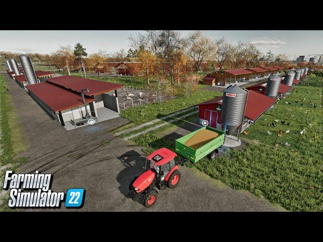 Massive Animal Farm FULL BUILD! (Elmcreek Ep 24) | Farming Simulator 22