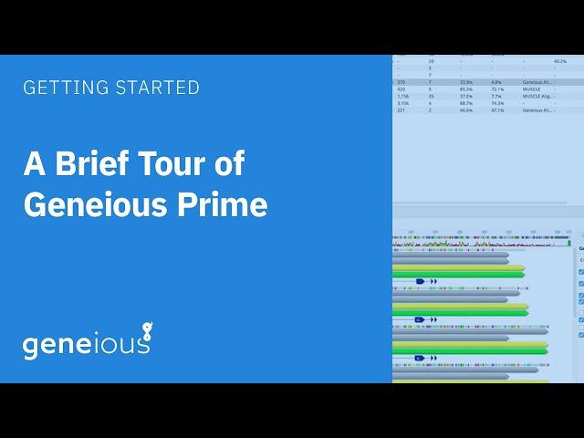 A Brief Tour of Geneious Prime