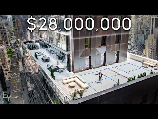 Inside a $28,000,000 NYC Apartment with a Private Pickle Ball Court!