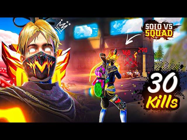 30 Kills ?  Solo Vs Squad [ Full Gameplay ] iphone 15 Plus  Free Fire