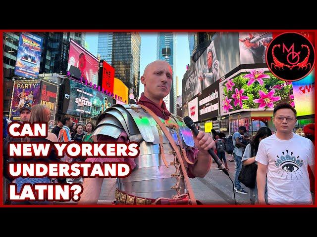 Roman Legionary speaks Latin to New Yorkers — watch their reaction!  ️  · Legionarius ·