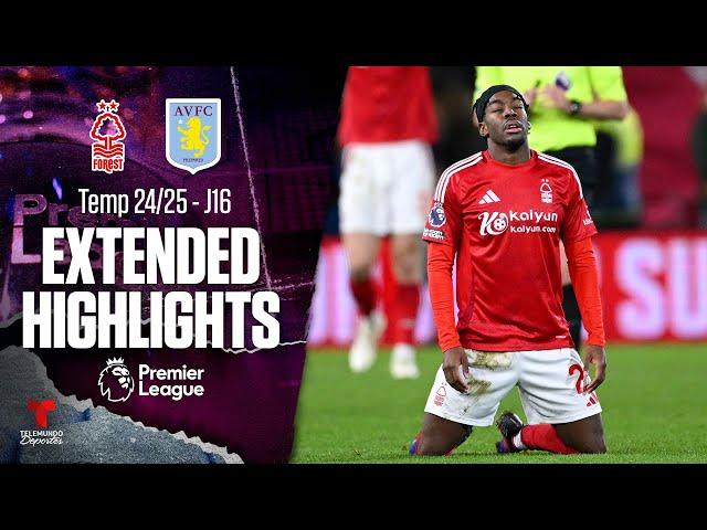 Nottingham Forest vs. Aston Villa | Highlights Premier League | Jornada 16 | Telemundo Deportes