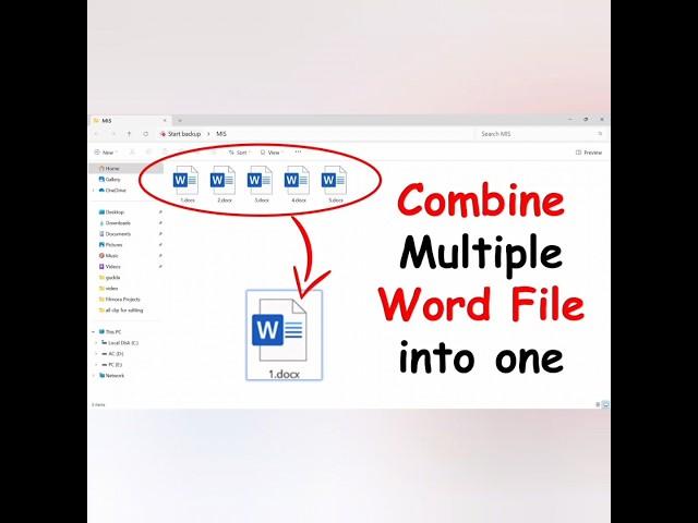 How to Combine Multiple Word Files into one document | How to Merge Word Documents