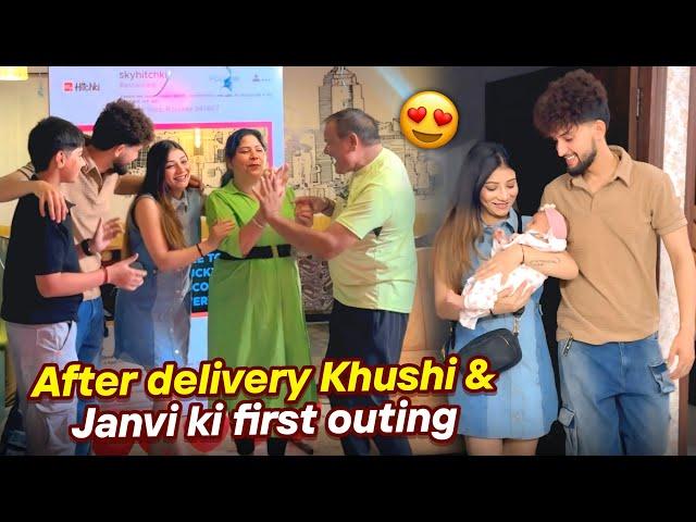 After delivery Khushi & janvi ki first outing ️