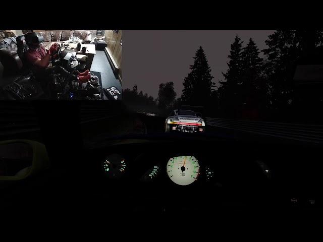 24H Nurburgring Nordschleife Assetto Corsa Porsche night traffic vr